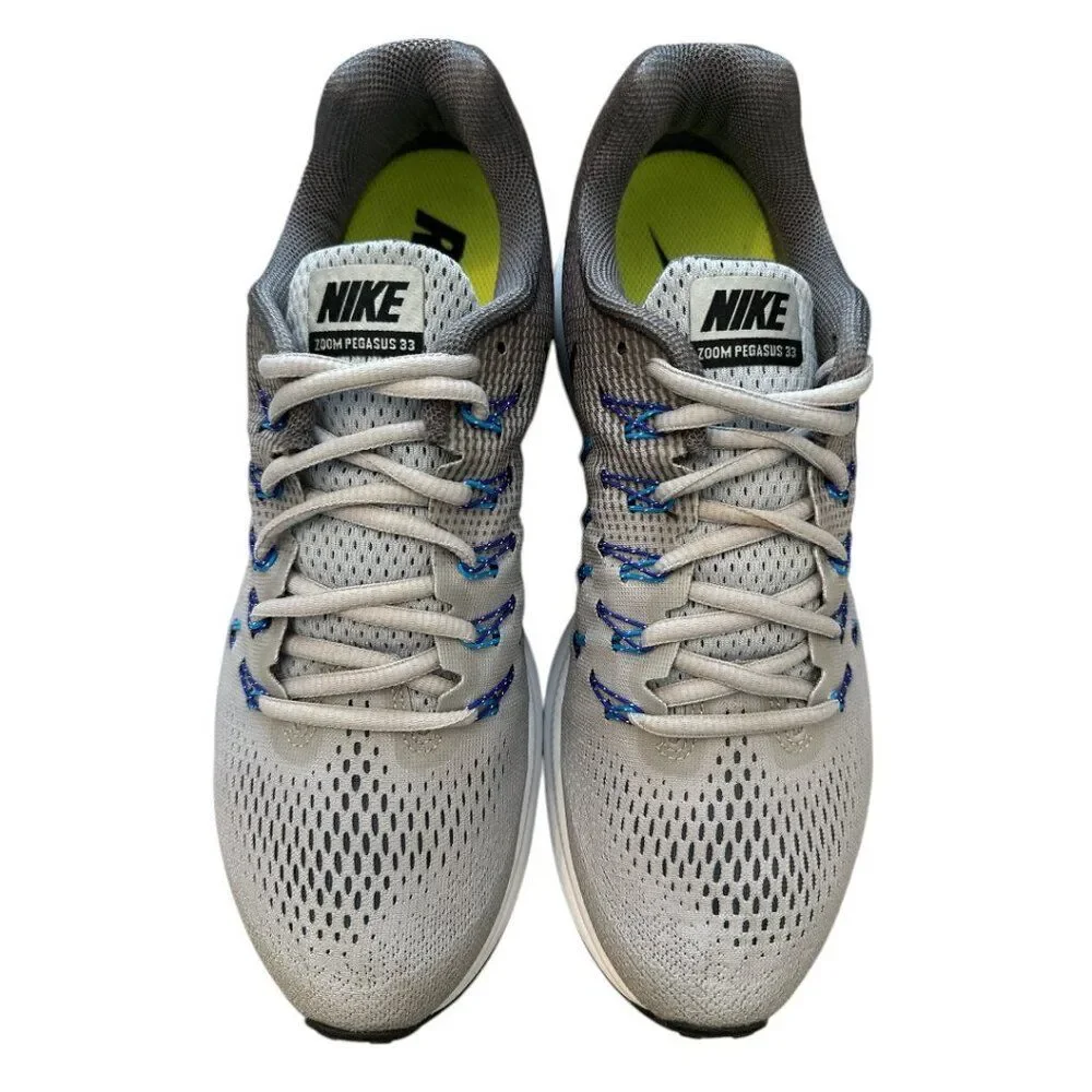 Nike Air Zoom Pegasus 33 Running Shoes Sneakers Gray Mens Size 10 831352-004